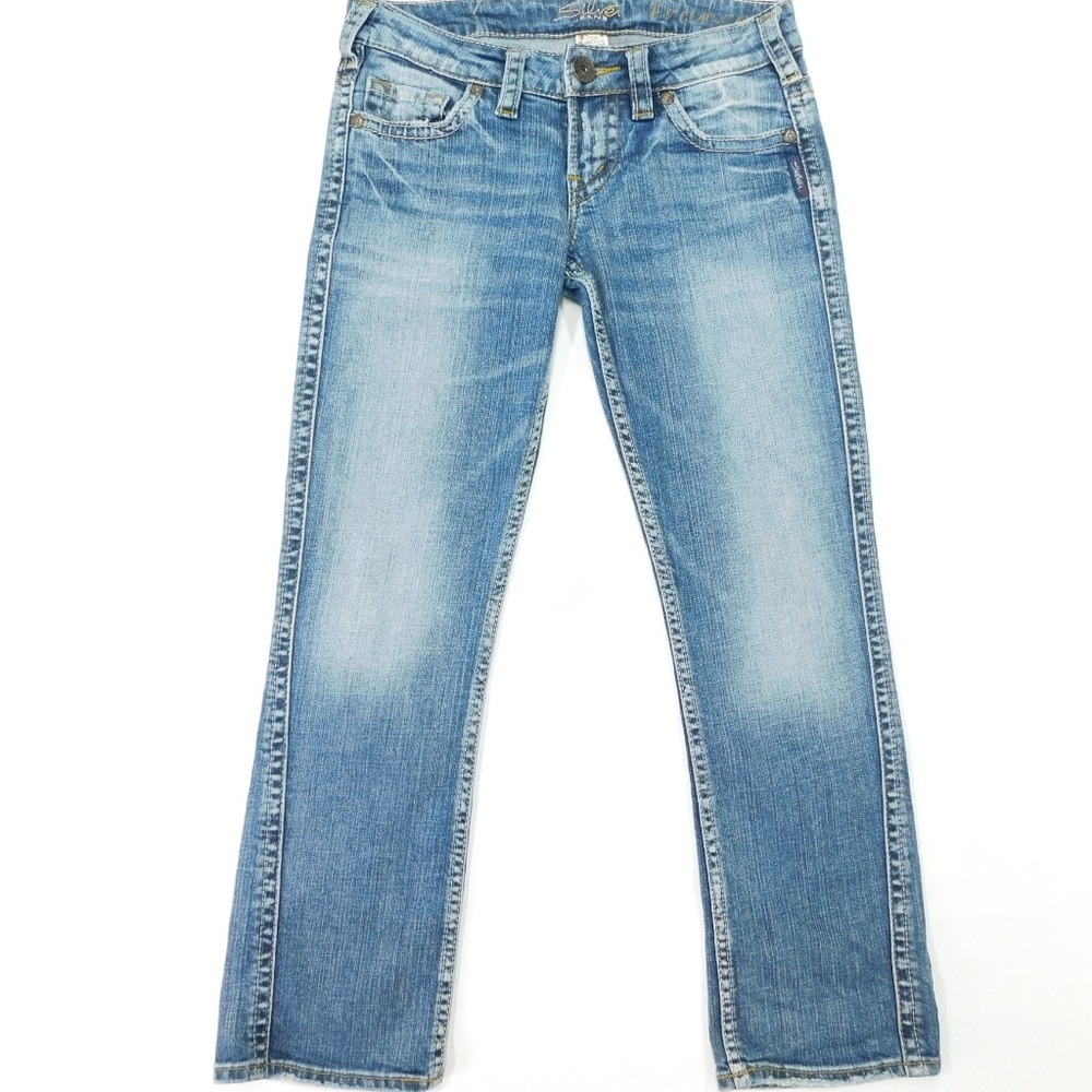 SILVER Frances Capri Distressed 25x26